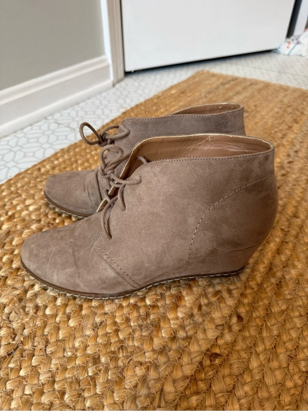 Franco Sarto Suede Wedge Bootie